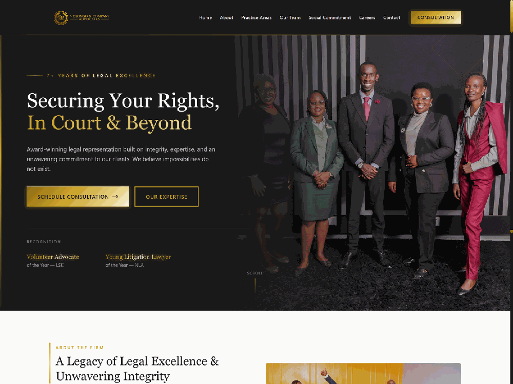 Mosongo & Company Advocates website